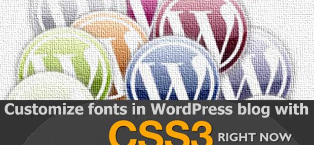 How to Customize fonts in WordPress blog with CSS3