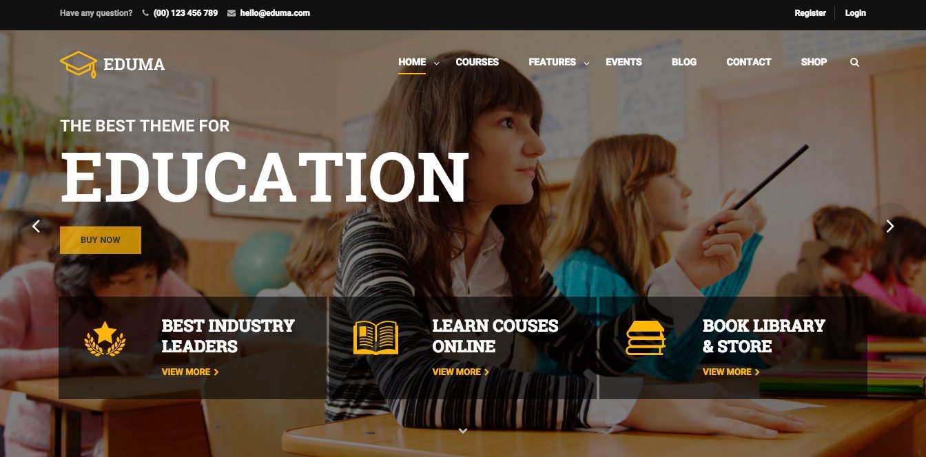 Education WP Theme Review – Popular WordPress Education Theme