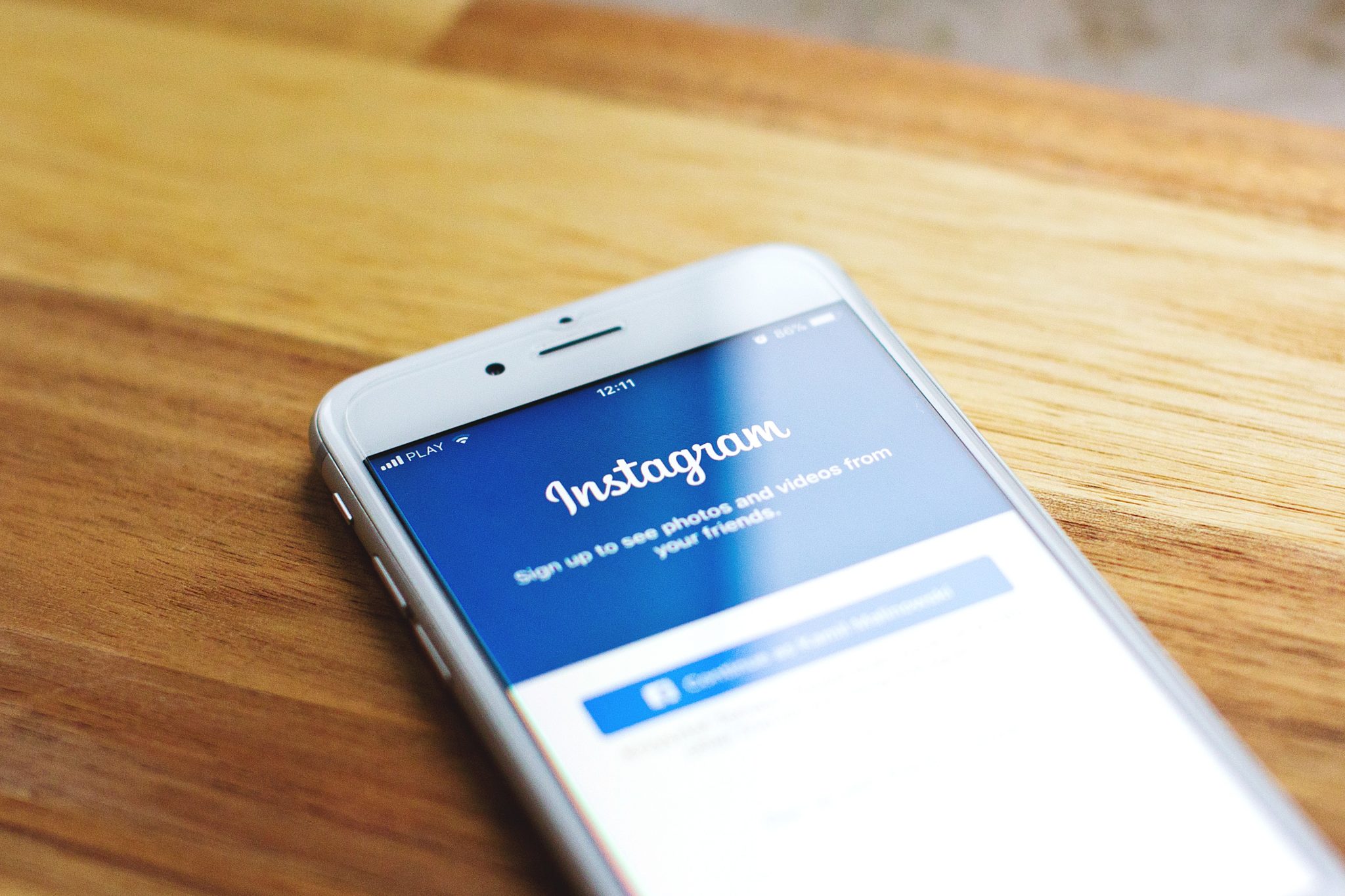 Instagram app open on an iPhone