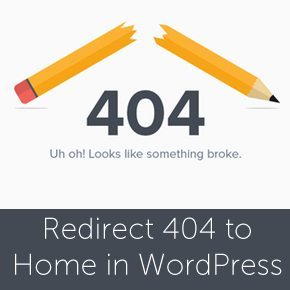 404 error pages redirect
