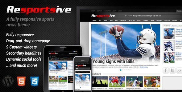 Resportsive - Responsive Sports News Theme