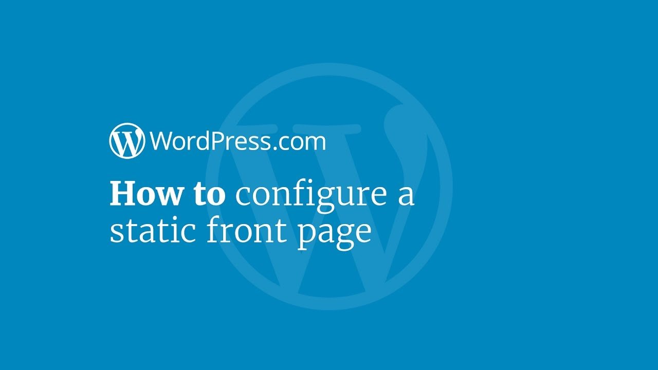 How To Set Up A Static Page as Homepage in WordPress