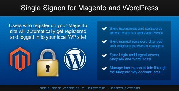 Single Sign On Magento WordPress