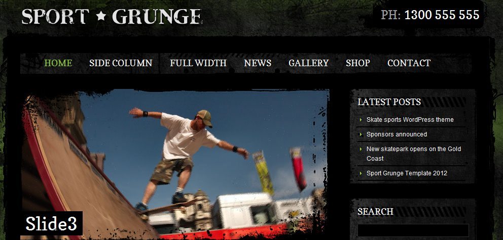 Sport and Grunge - WordPress Shop & Newsletter