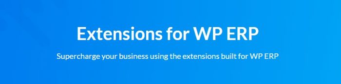 WP ERP Extenstions